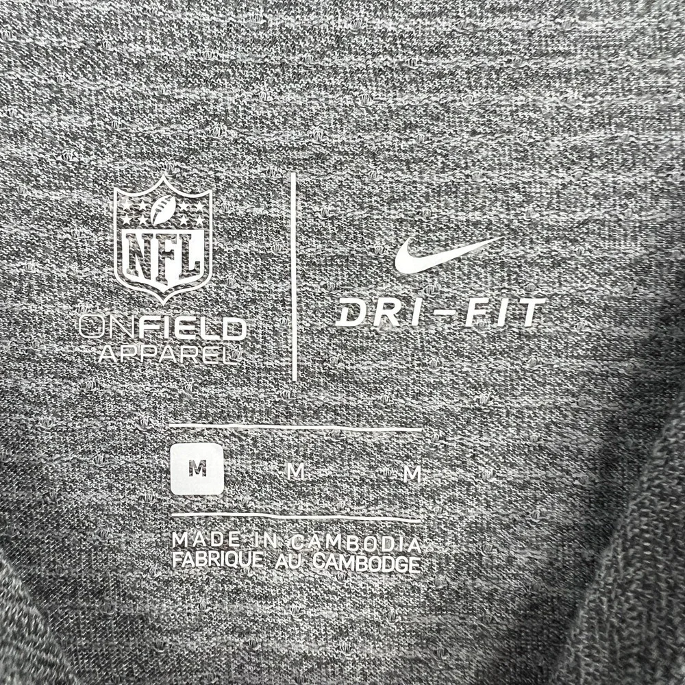 Kansas‎ City Chiefs Shirt Mens Medium Gray Red Long Sleeve Nike On Field NFL